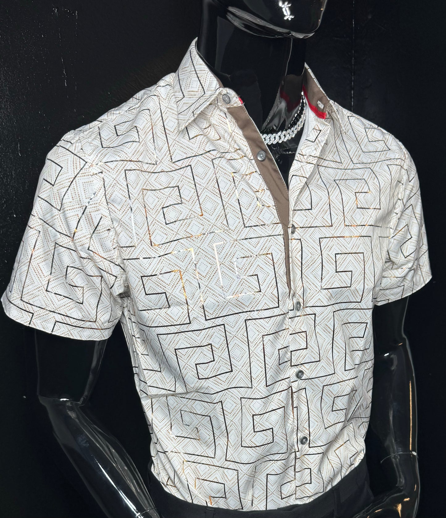 Galan Metallic Dress Shirt