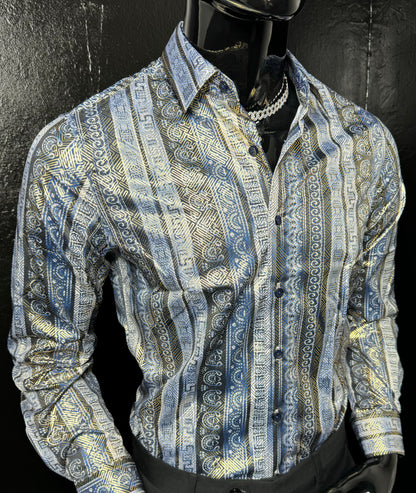 Galan Metallic Dress Shirt