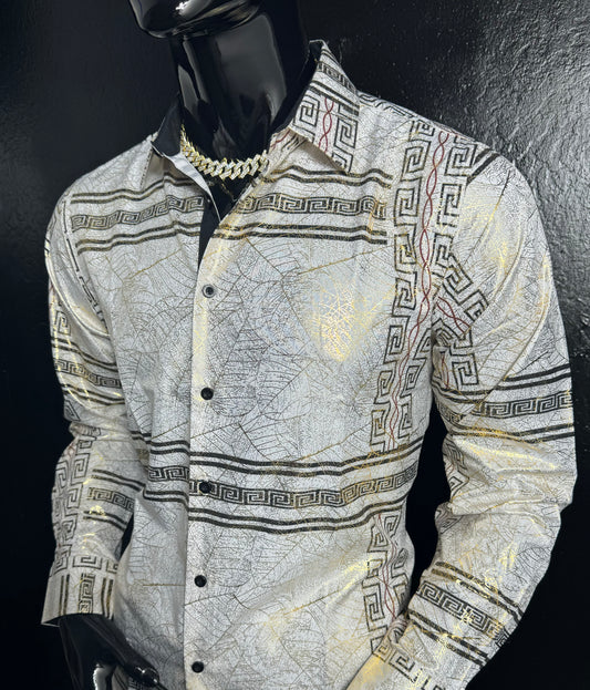 Galan Metallic Dress Shirt