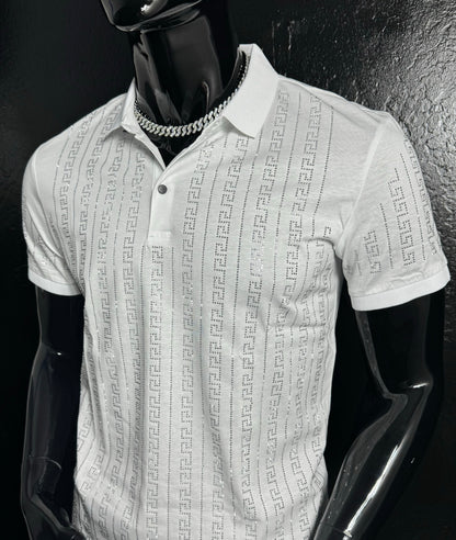 Galan Rhinestone Polo Shirt