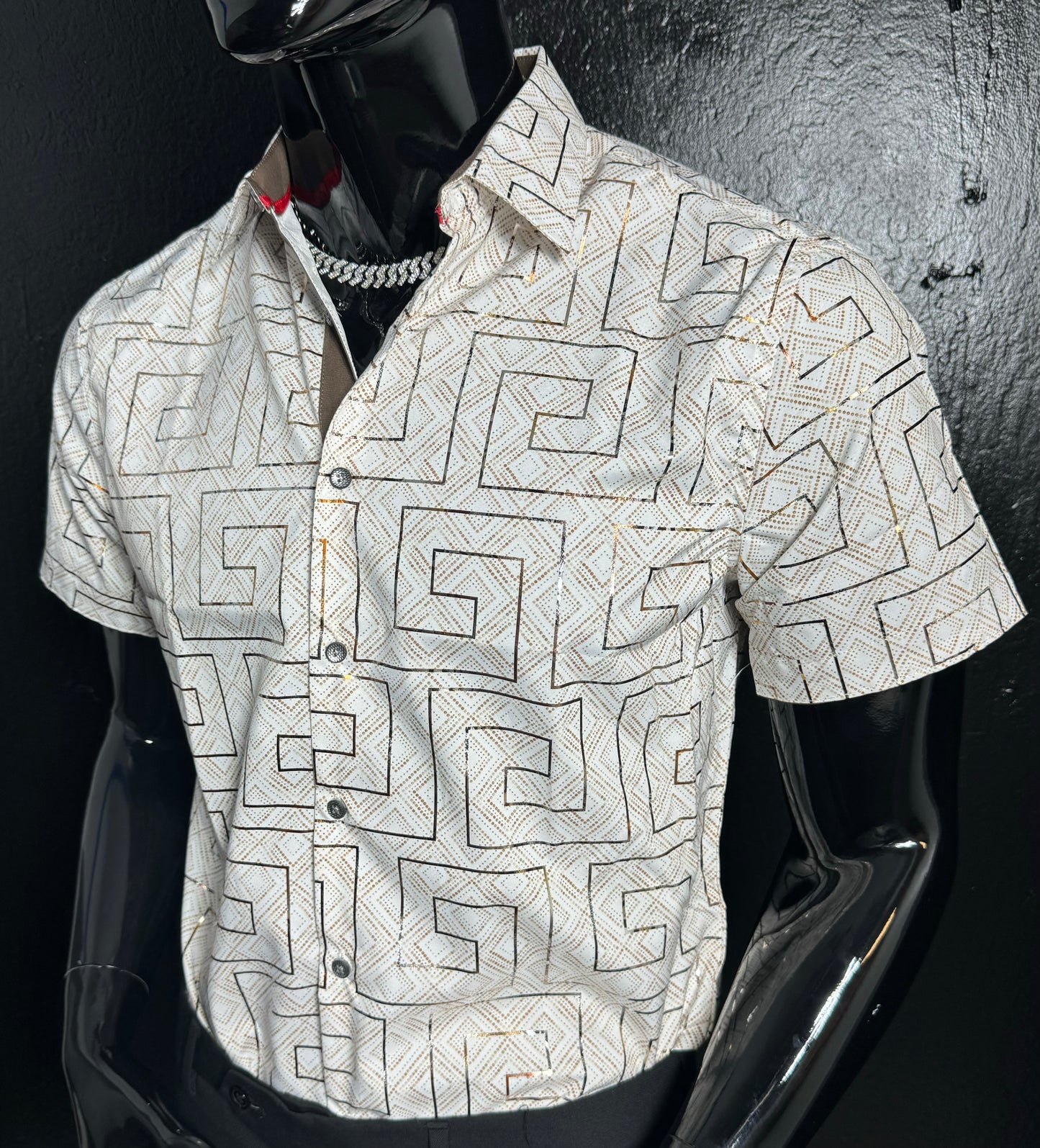 Galan Metallic Dress Shirt