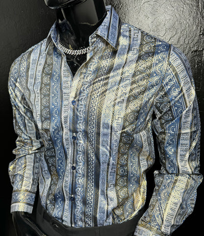 Galan Metallic Dress Shirt