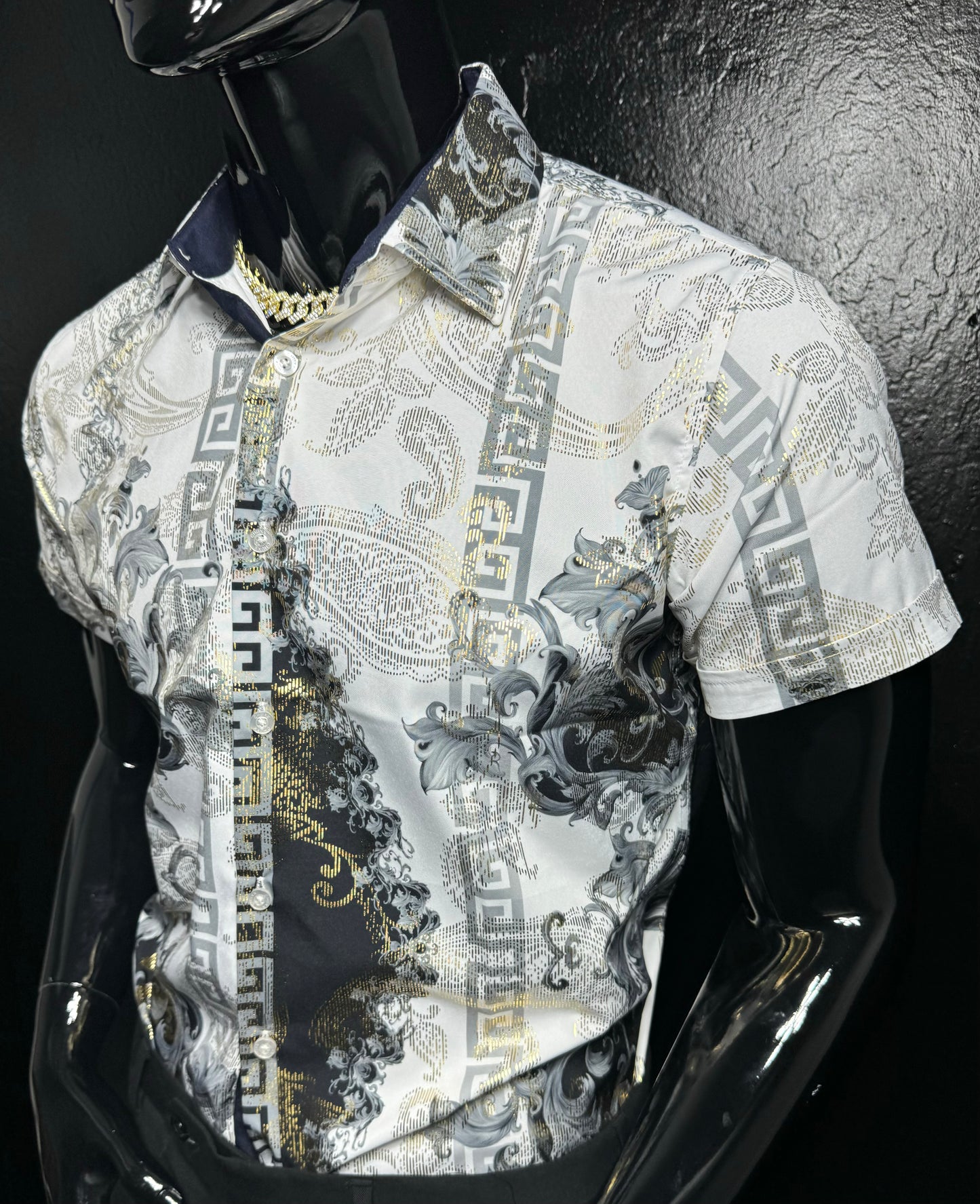 Galan Metallic Dress Shirt