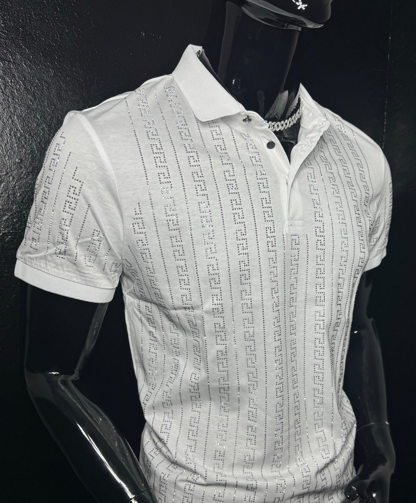 Galan Rhinestone Polo Shirt